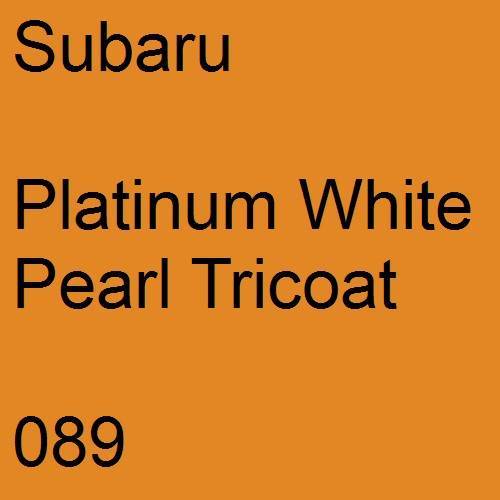 Subaru, Platinum White Pearl Tricoat, 089.